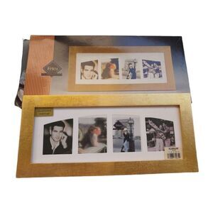 Fetco NWT Photo Frame Hand finished Gold Leaf 4.25" x 10.75"